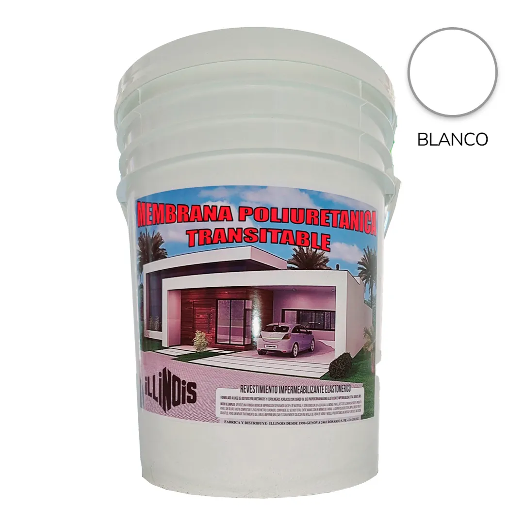 MEMBRANA ACRILICA POLIURETÁNICA TRANSITABLE 20KG COLOR BLANCO