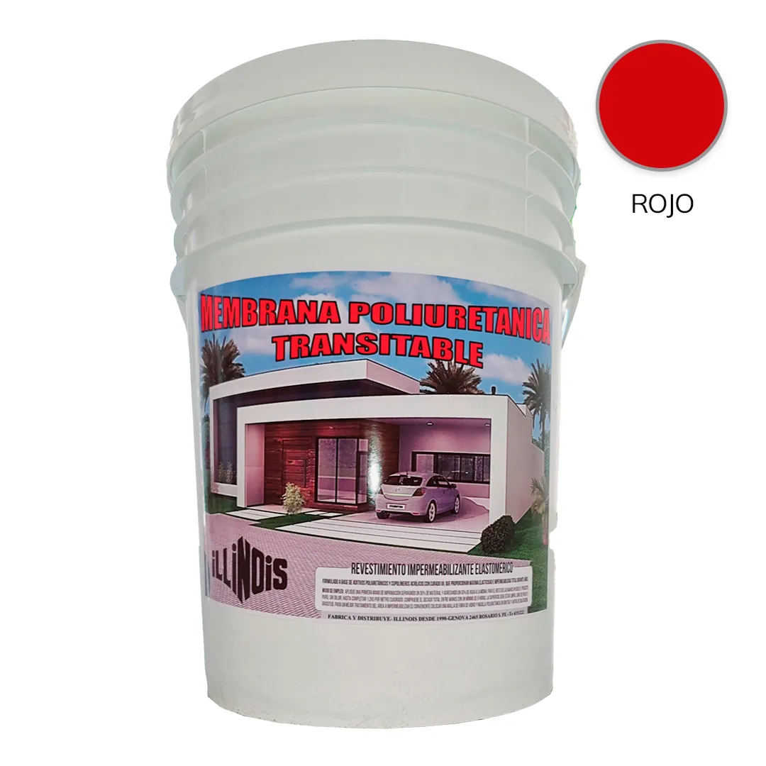 MEMBRANA ACRILICA POLIURETÁNICA TRANSITABLE 20KG COLOR ROJO