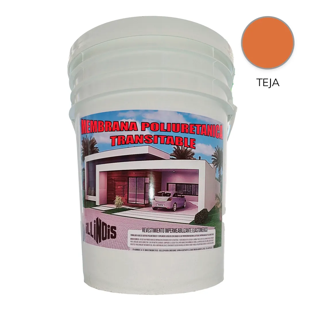 MEMBRANA ACRILICA POLIURETÁNICA TRANSITABLE 20KG COLOR TEJA