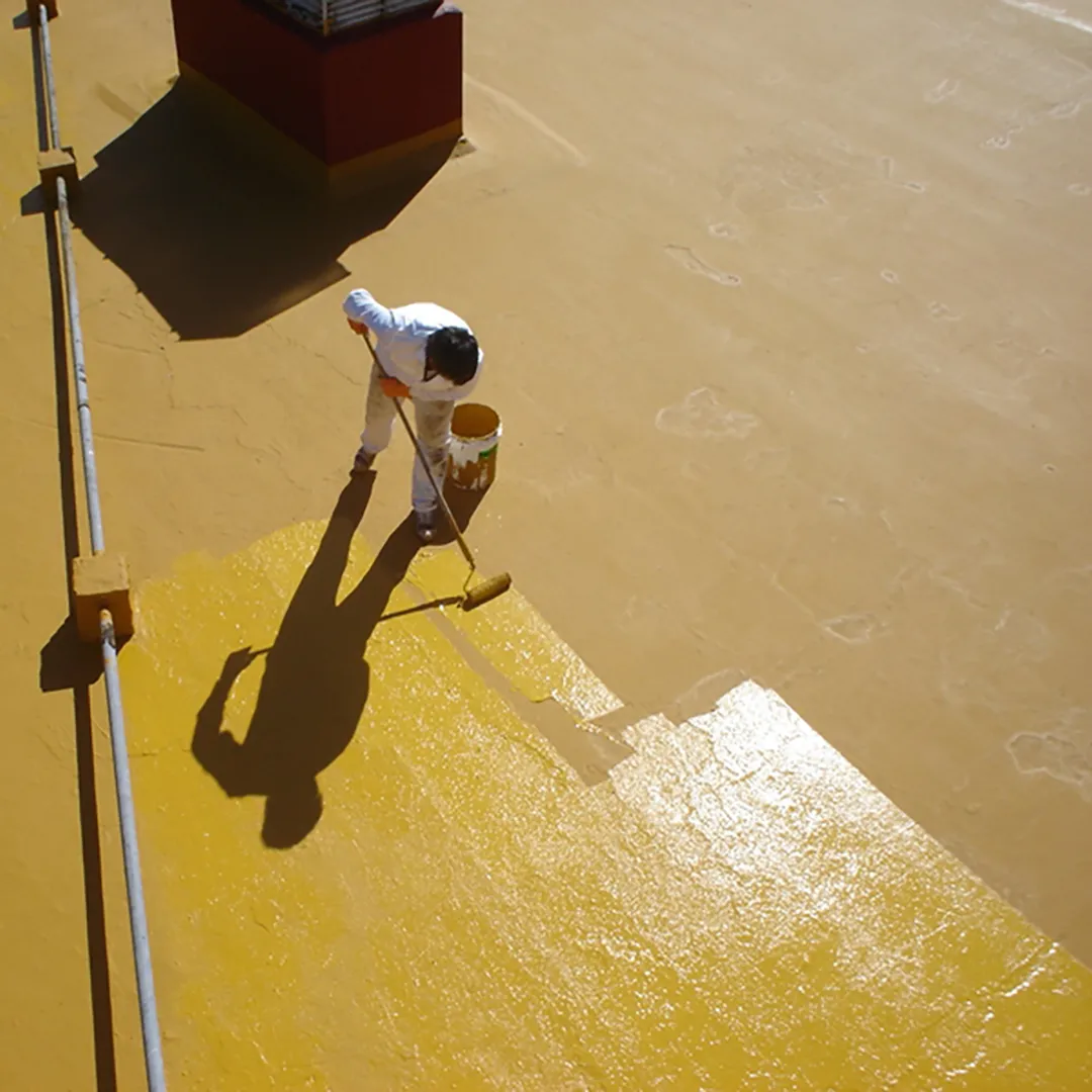 IMPERMEABILIZACION CON MEMBRANA POLIURETANICA EN GRANDES SUPERFICIES