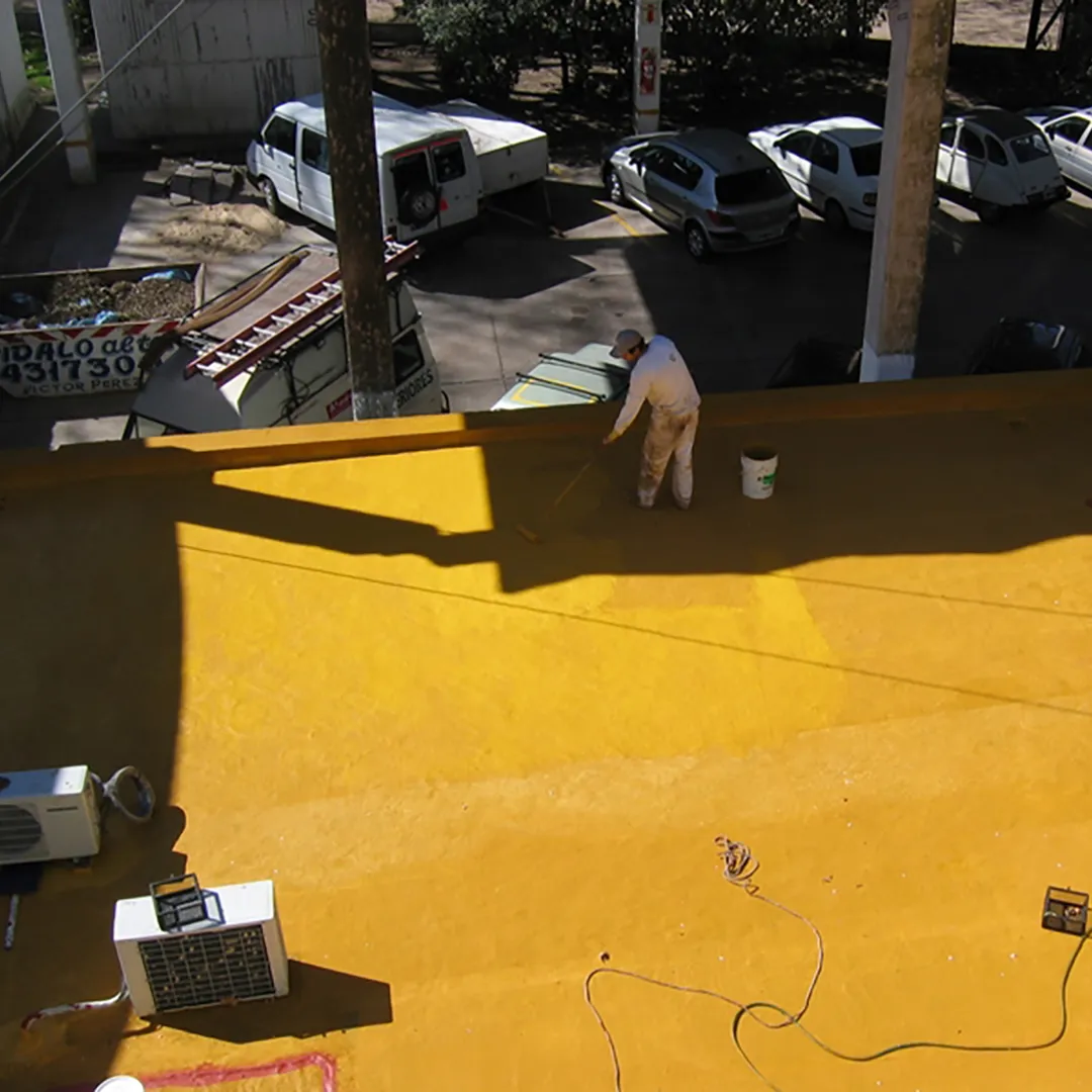 IMPERMEABILIZACION ACRILICA POLIURETANICA CON MALLA DE VIDRIO